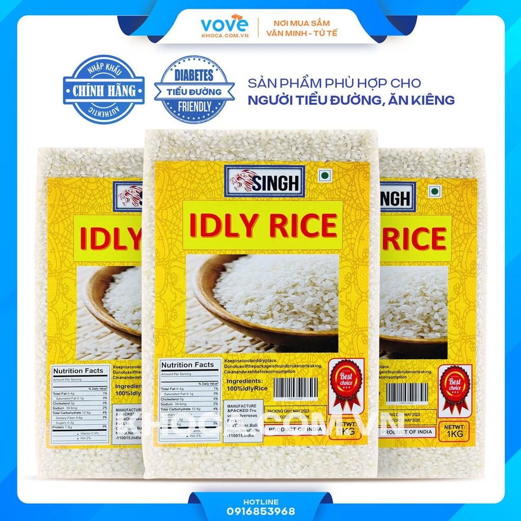 gao hat ngan tron an do singh idli rice idly rice 1 kg