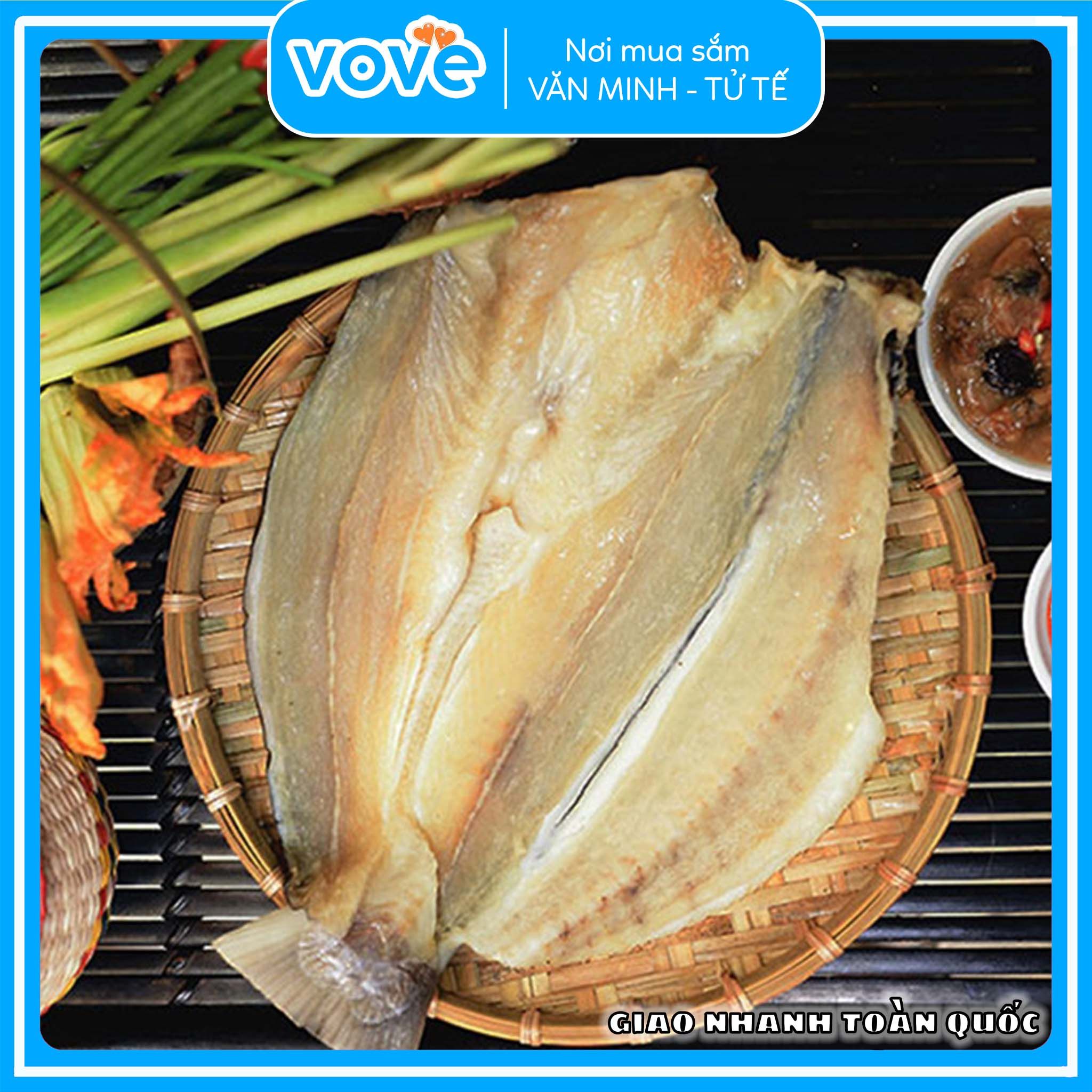  Khô cá Dứa nhiều nắng Cần Giờ (cá lai) nguyên con 