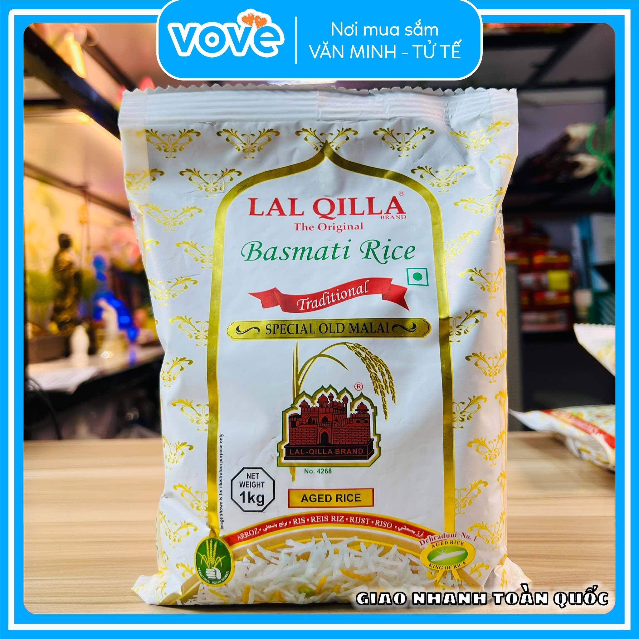  Gạo hạt dài truyền thống Ấn Độ LAL QILLA Traditional Basmati Rice, phù hợp người tiểu đường, giảm cân, 5kg 
