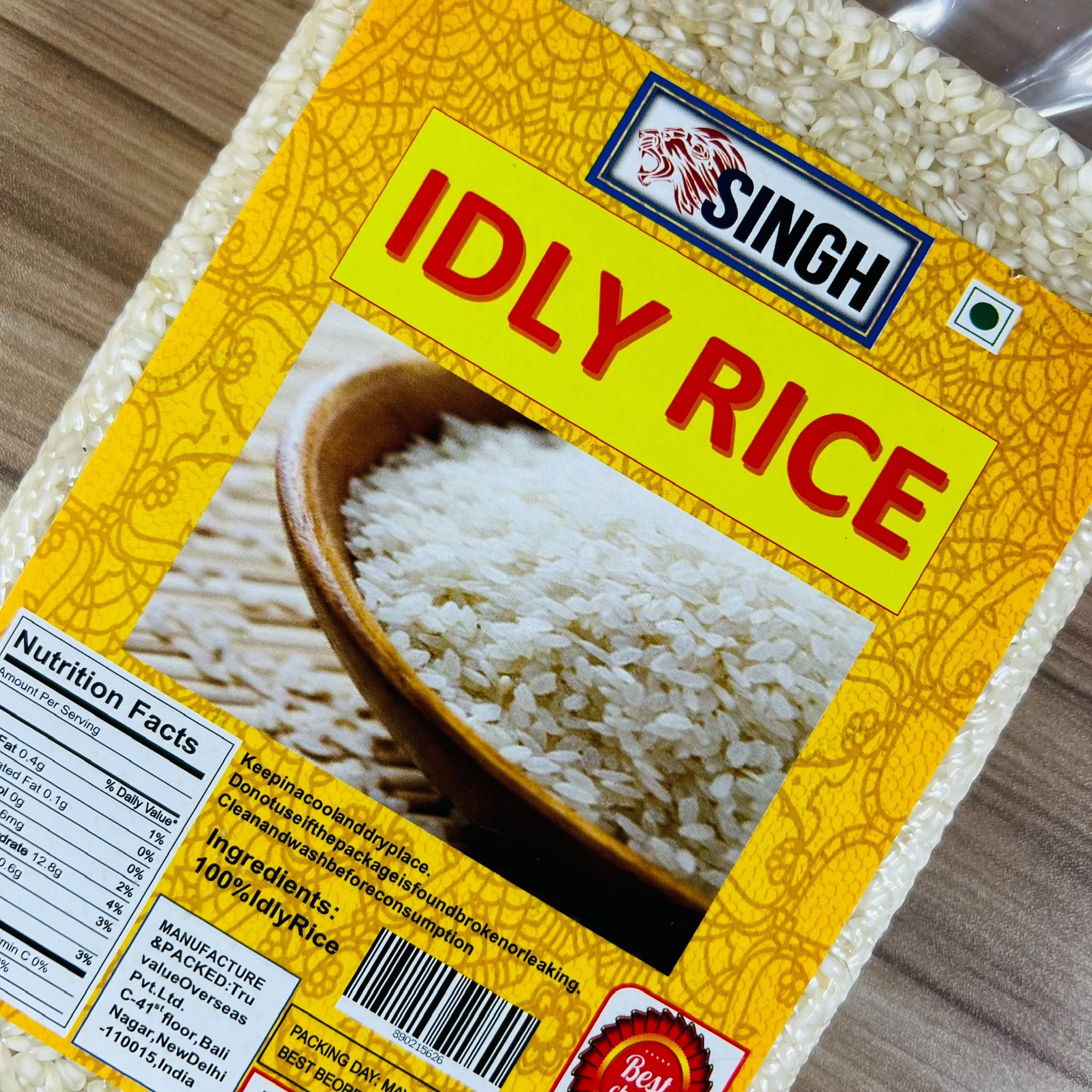  Gạo hạt ngắn, tròn Ấn Độ SINGH Idli Rice/ Idly Rice, 1 kg 
