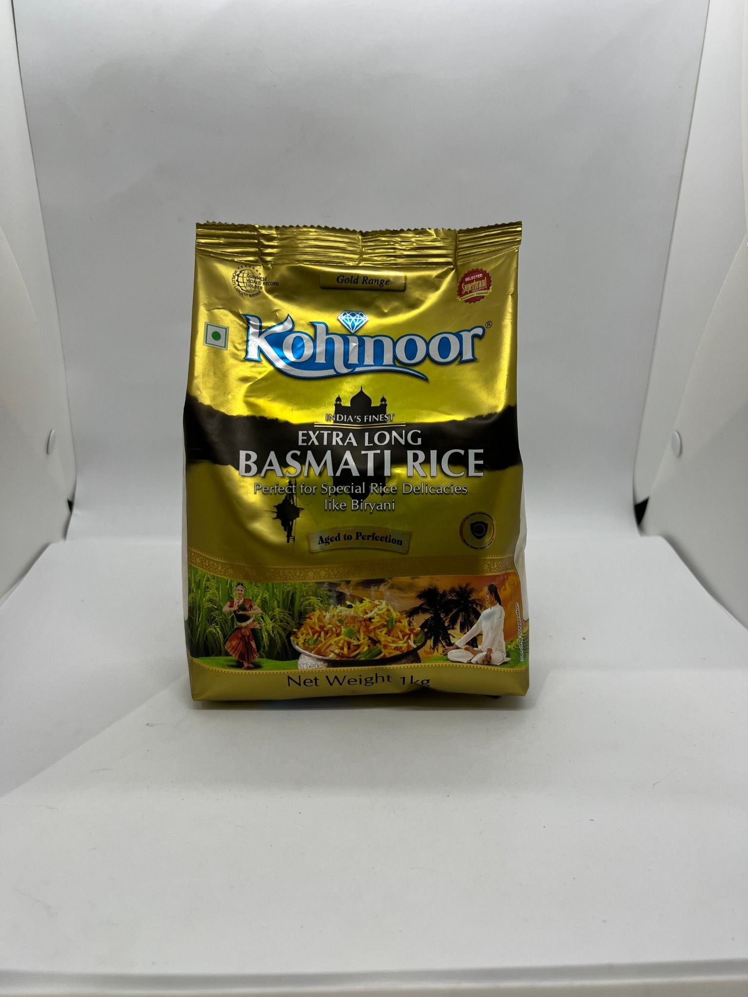  Gạo hạt dài Basmati Ấn Độ Kohinoor Basmati Extra Long Rice phù hợp người tiểu đường, giảm cân, 1kg 