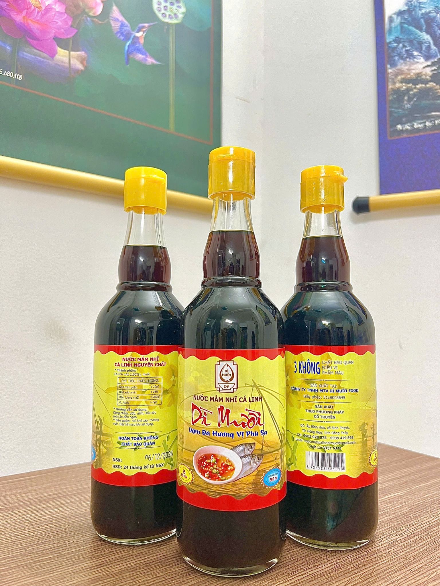  Nước mắm nhĩ cá linh Dì Mười Đồng Tháp, 500ml 