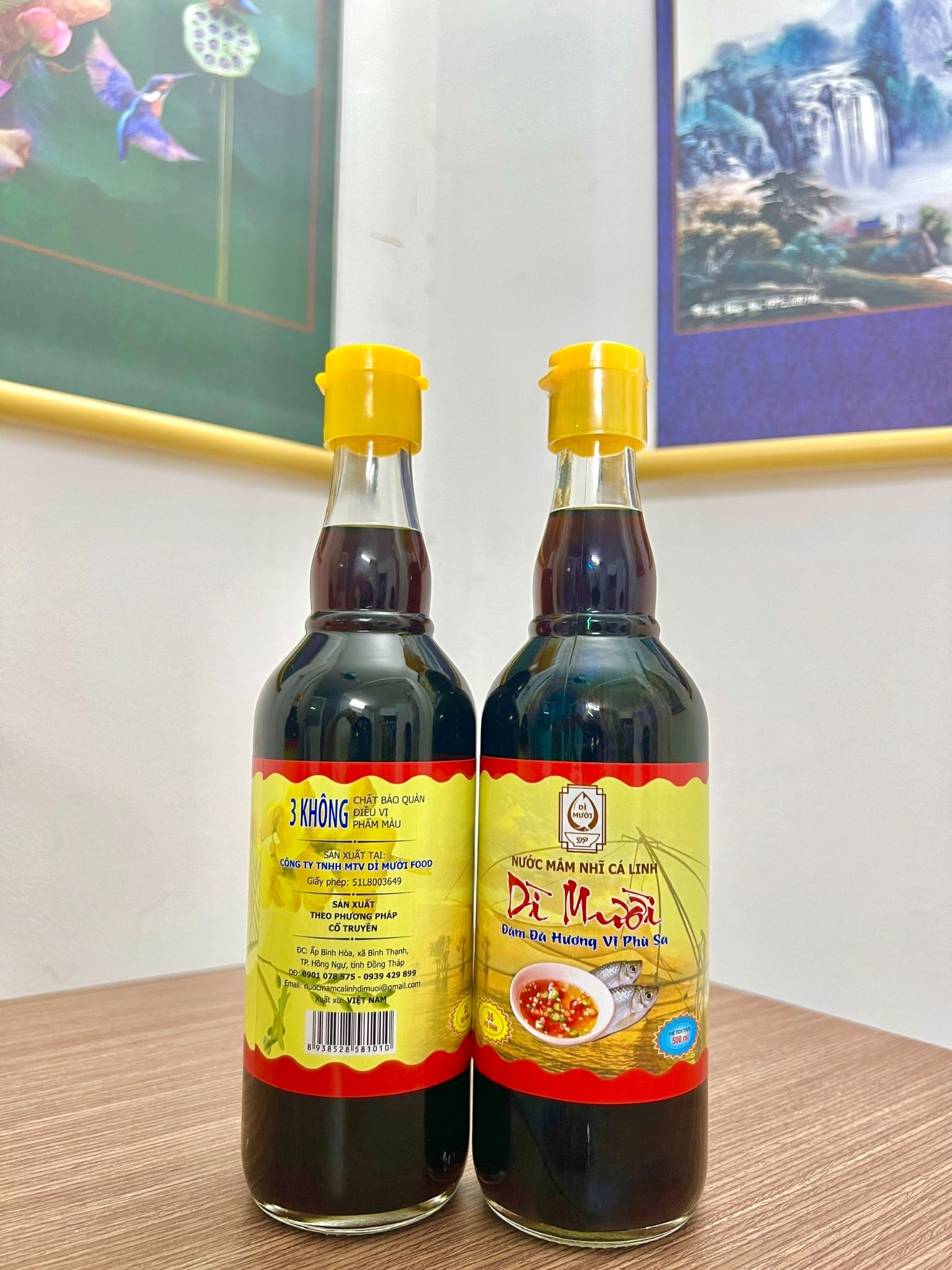  Nước mắm nhĩ cá linh Dì Mười Đồng Tháp, 500ml 