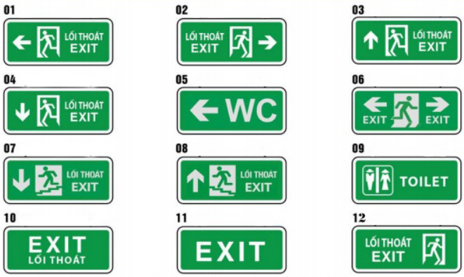  Bảng chỉ dẫn thoát hiểm EXIT 