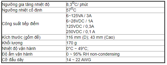  Đầu báo nhiệt cố định Sytem Sensor 5604 