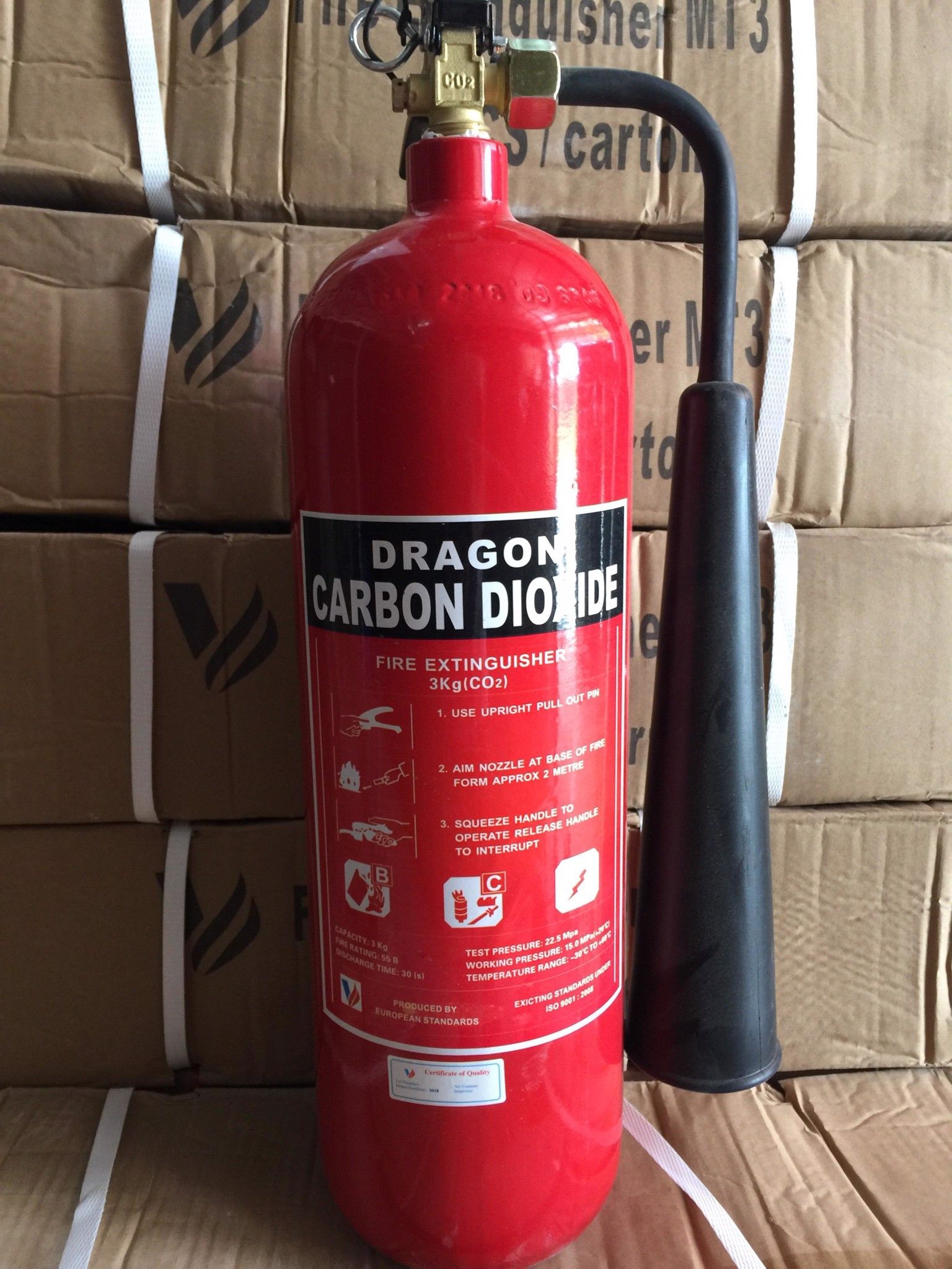  Bình chữa cháy khí CO2 3kg, hiệu Dragon/Việt Nam 