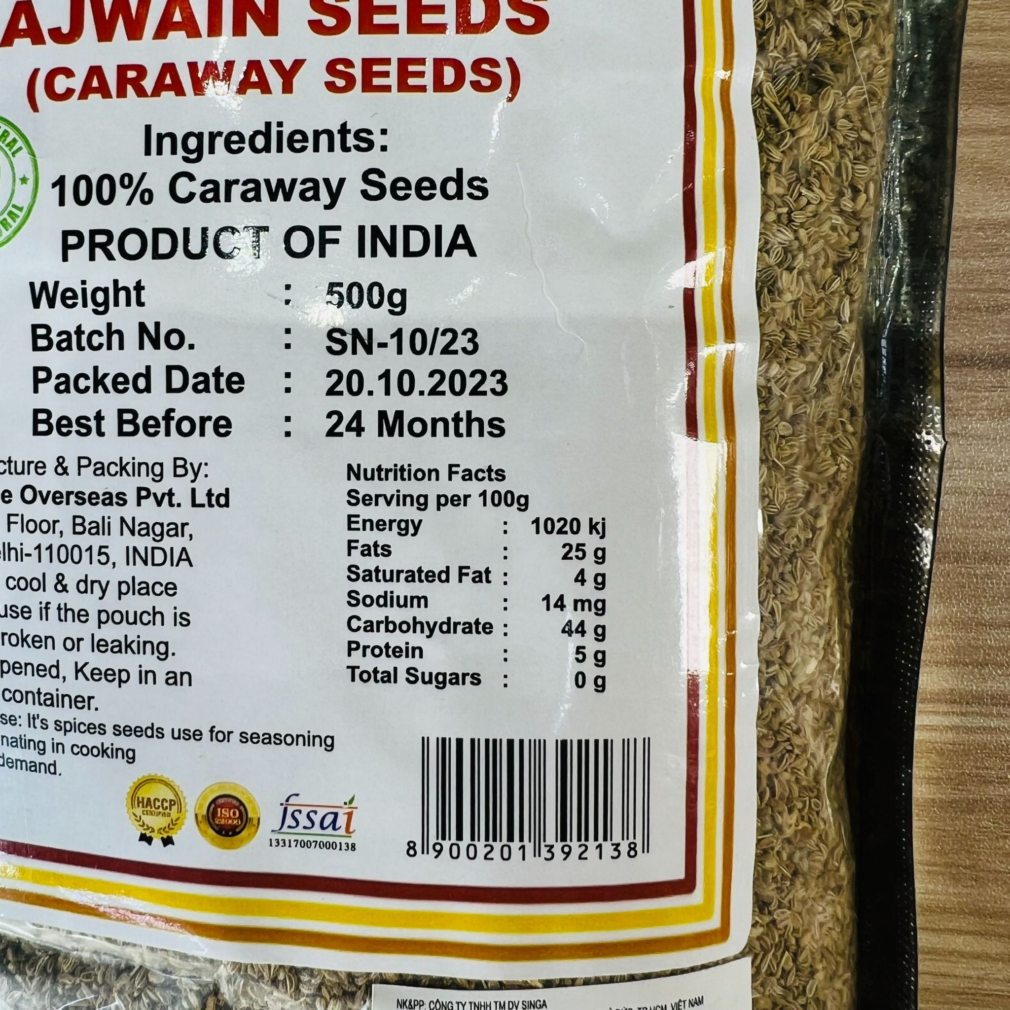 hat carom ajwain an do ajwain caraway seed 500gr