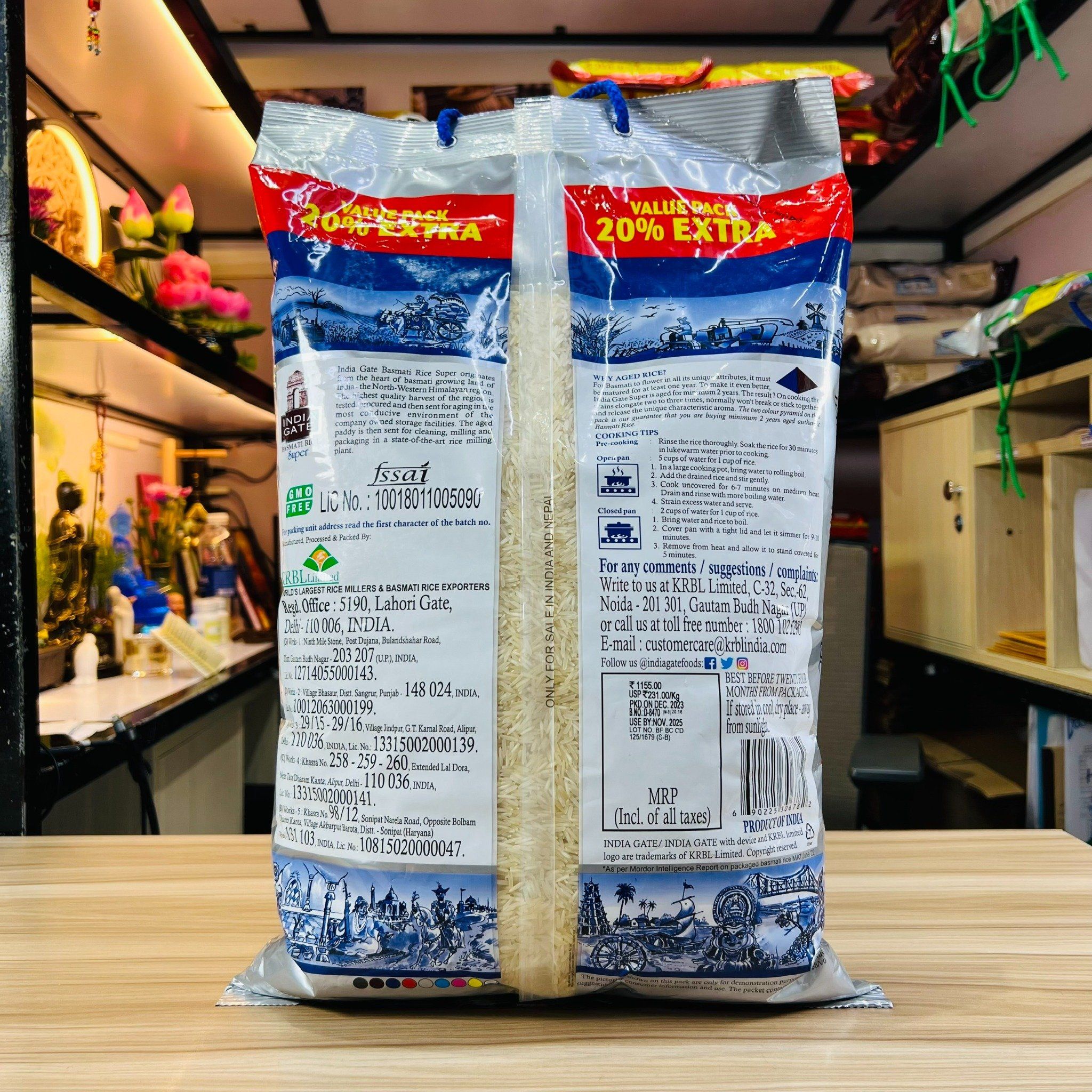 gao hat dai an do india gate super basmati rice phu hop nguoi tieu duong giam can 5kg