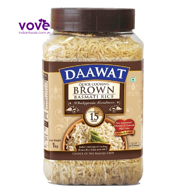 gao nau an do daawat brown basmati rice 1kg