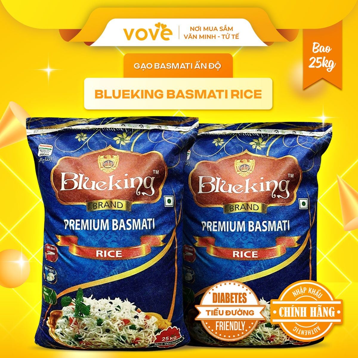gao basmati an do blueking basmati rice 25kg bao