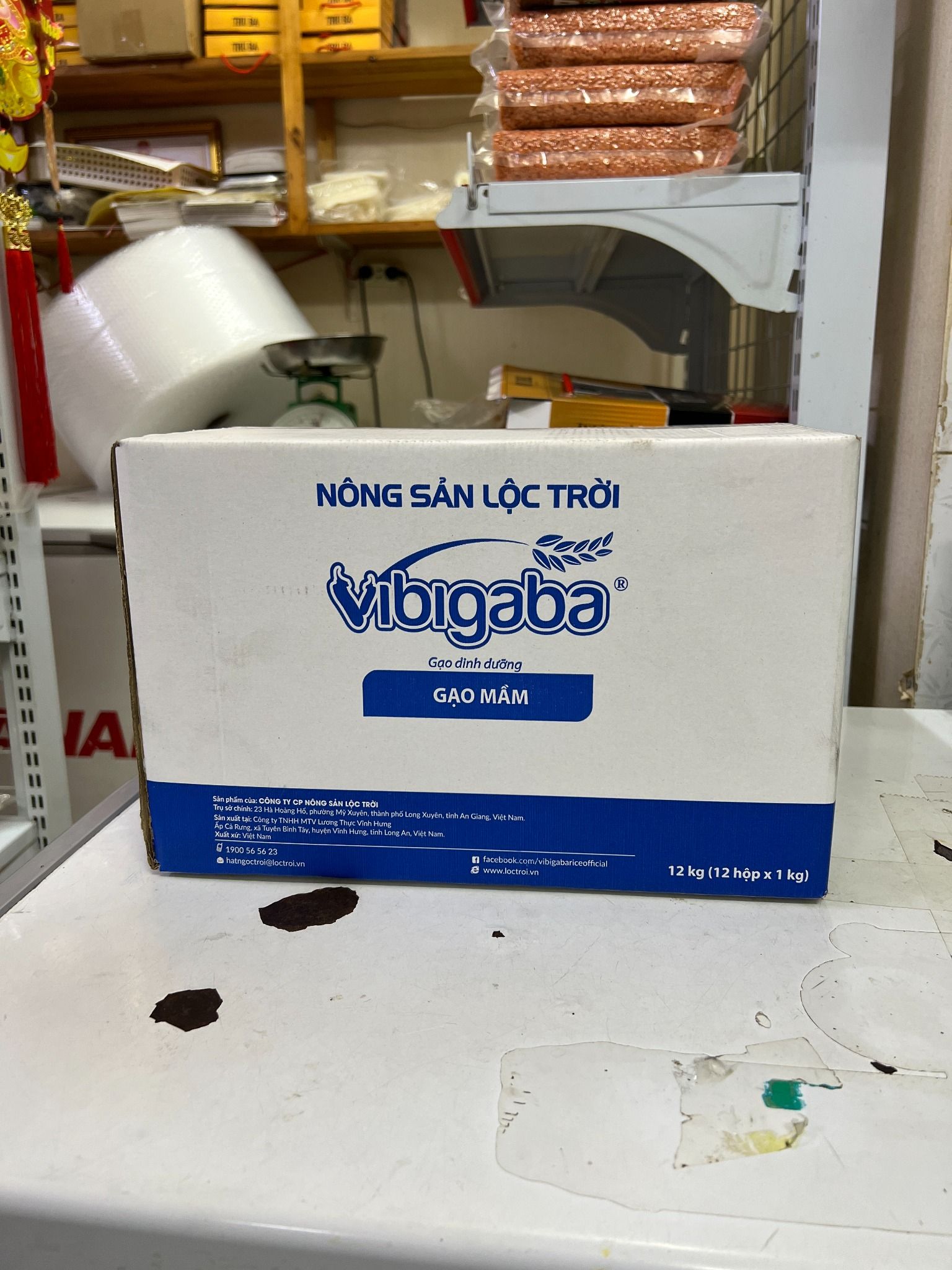gao mam tieu duong vibigaba thung 12 kg 12 hop