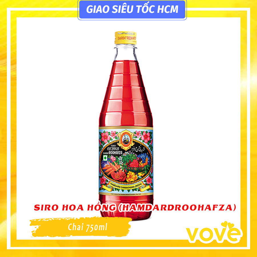 si ro hoa hong an do hamdard dawakhana roohafza rose syrup 750ml