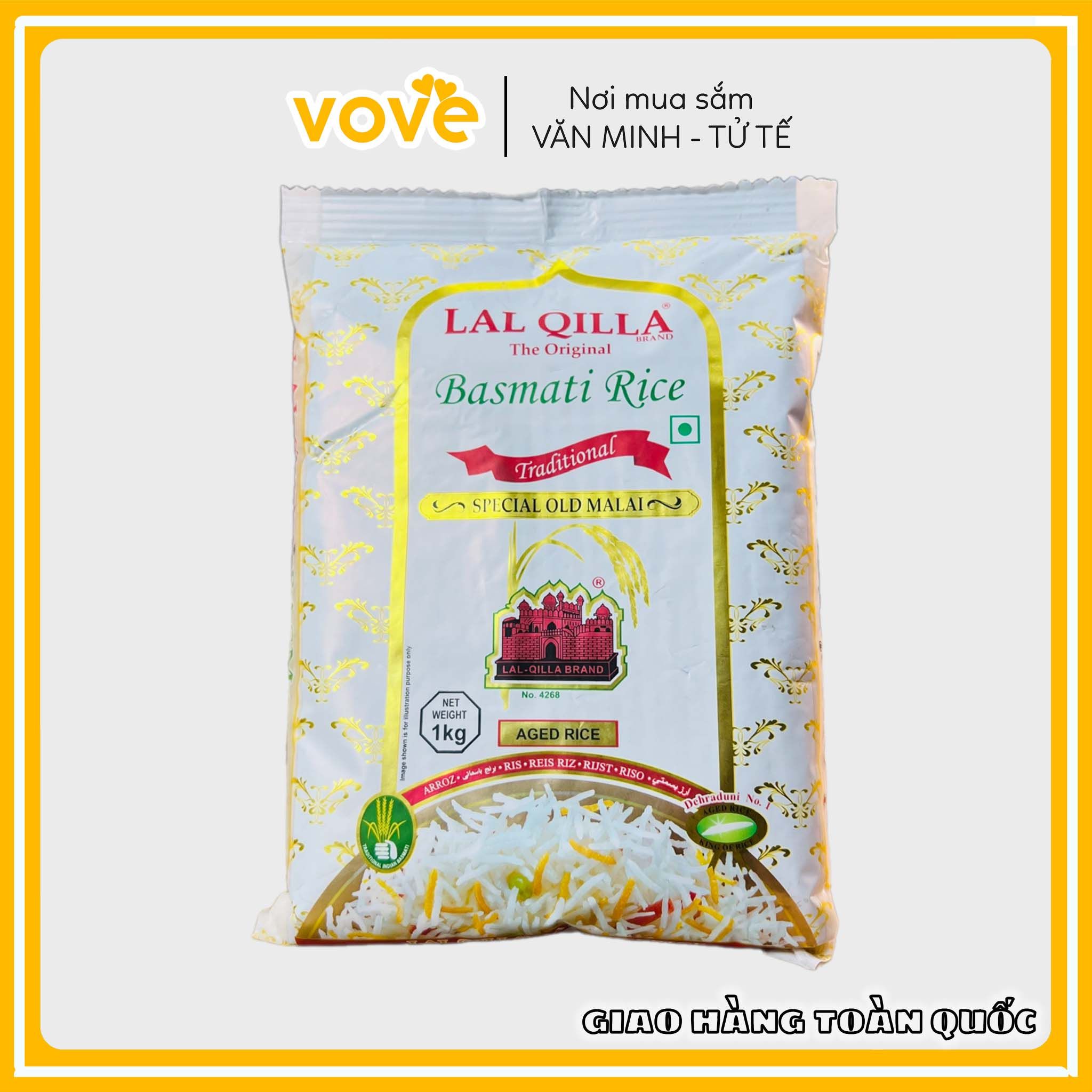 gao hat dai truyen thong an do lal qilla traditional basmati rice phu hop nguoi tieu duong giam can 1kg
