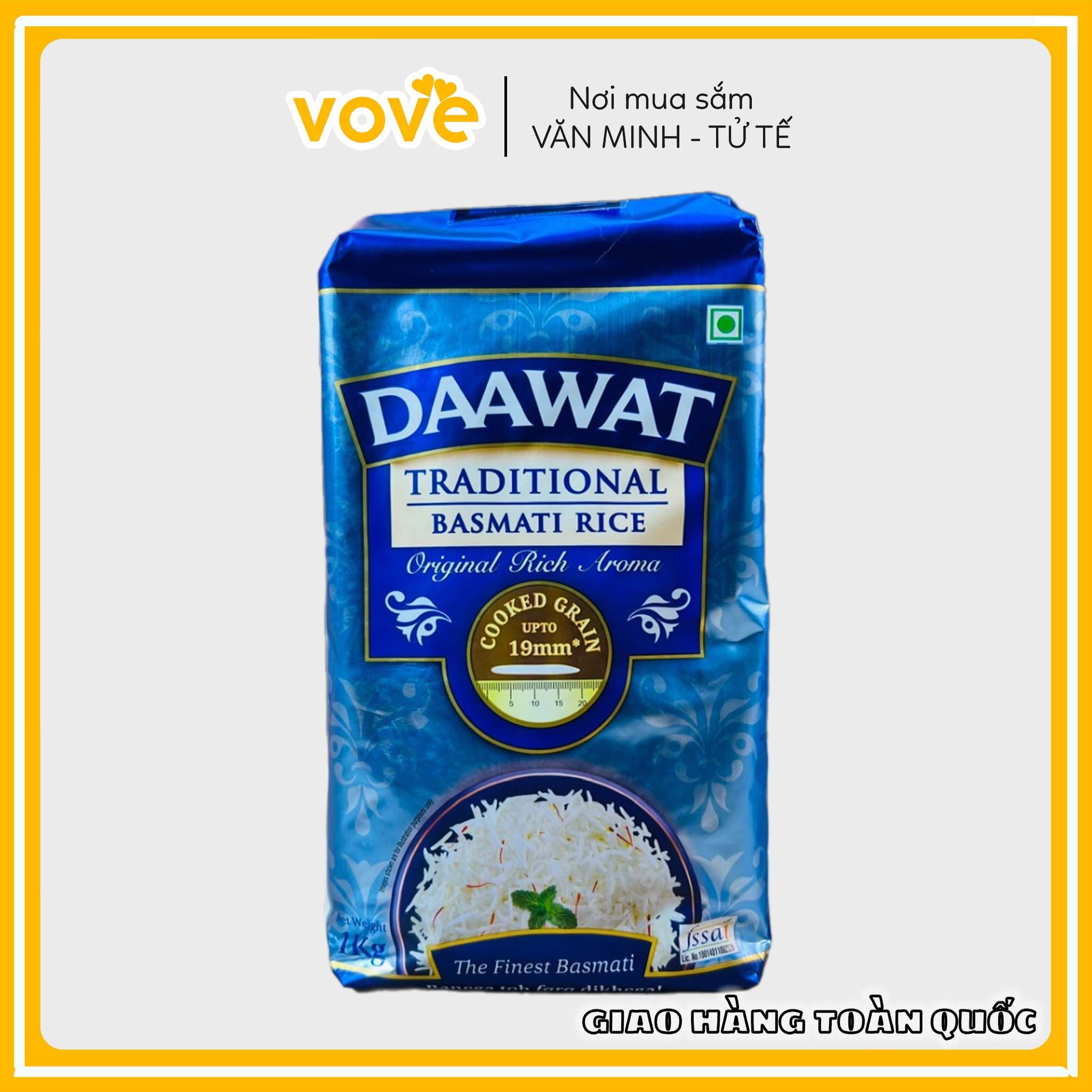 gao hat dai an do truyen thong daawat traditional basmati rice phu hop nguoi tieu duong an kieng 5kg