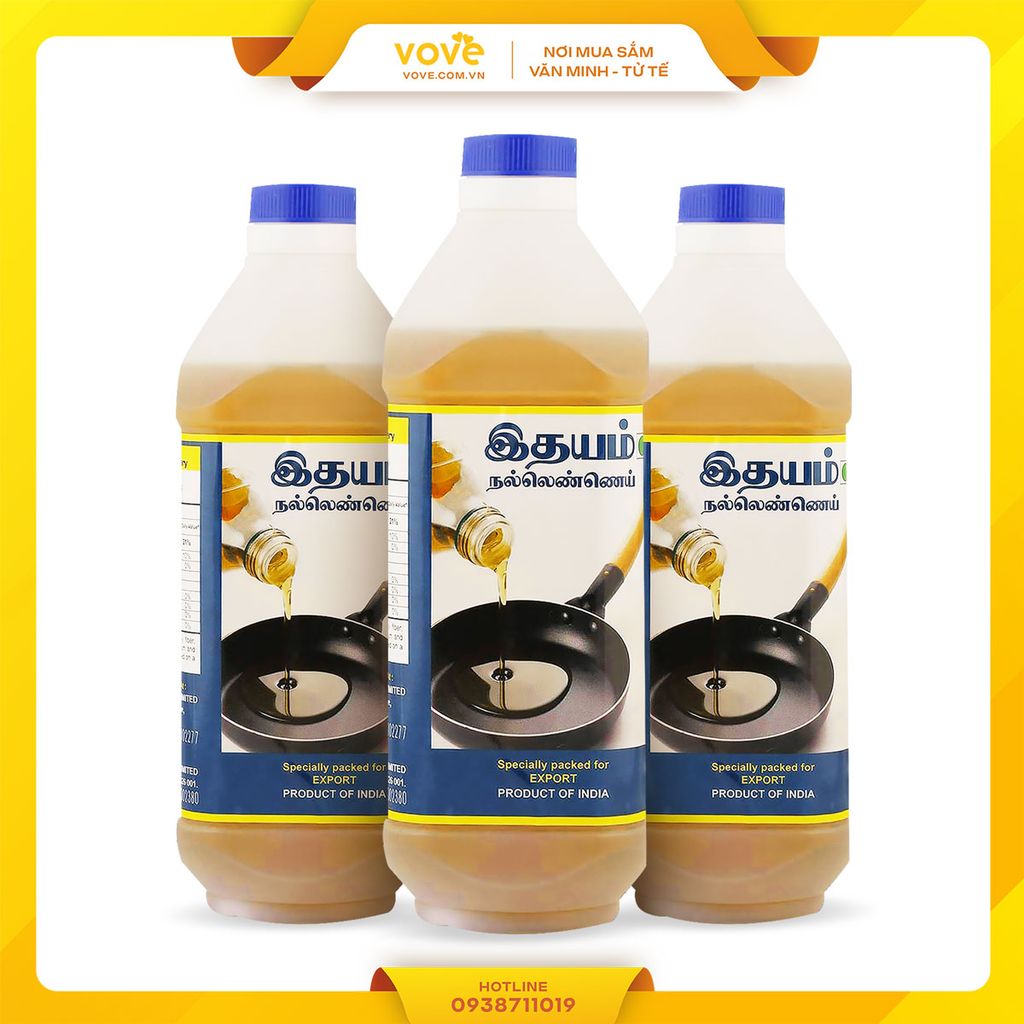 Dầu mè Ấn Độ IDHAYAM Seasame Oil 500ml