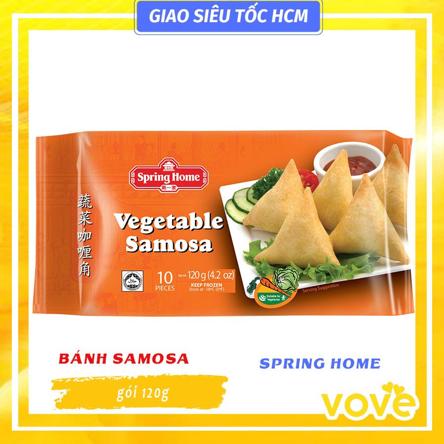 banh samosa rau cu spring home vegetable samosa 120gr 10pics goi