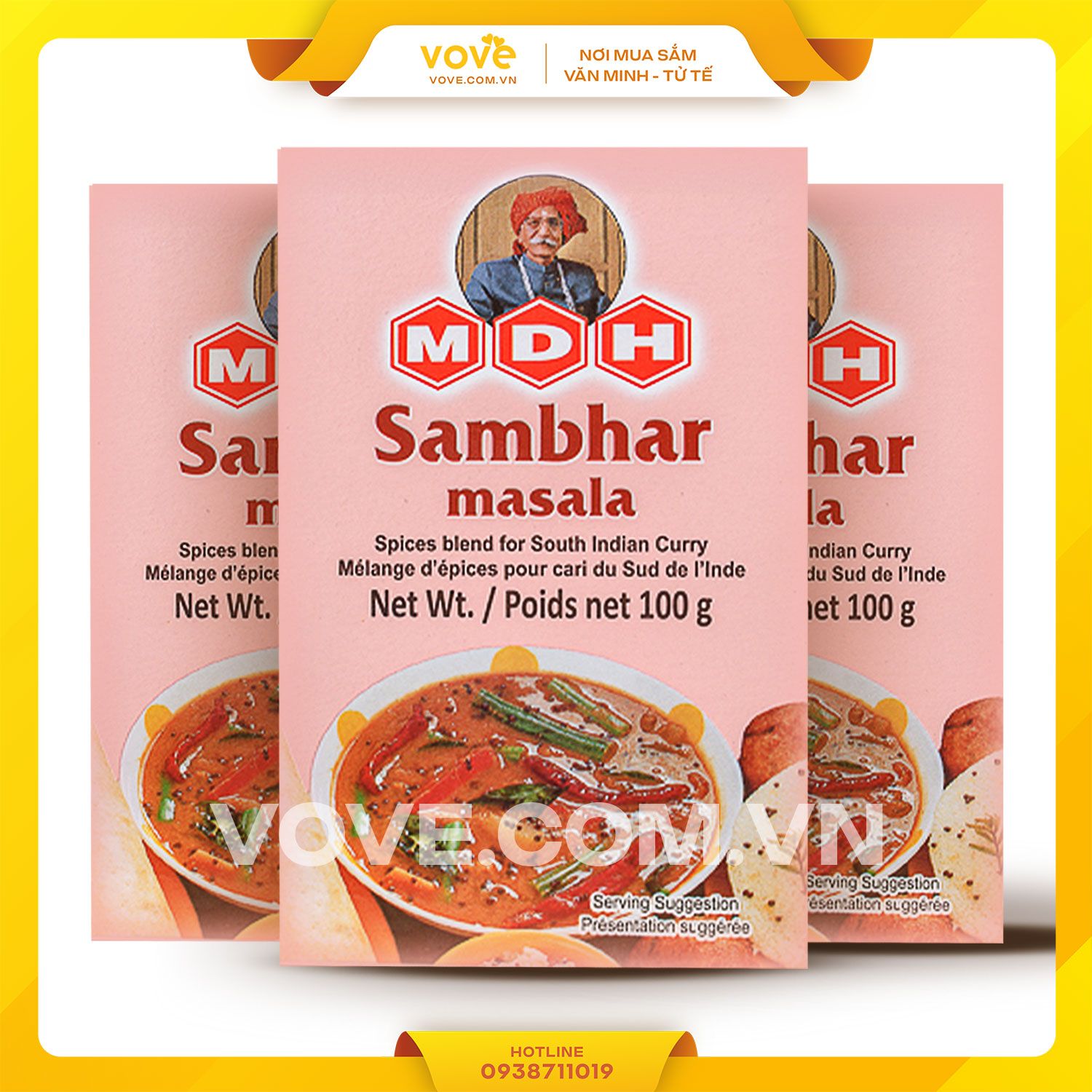 bot gia vi ca ri nam an do mdh sambhar masala for south indian curry 100gr