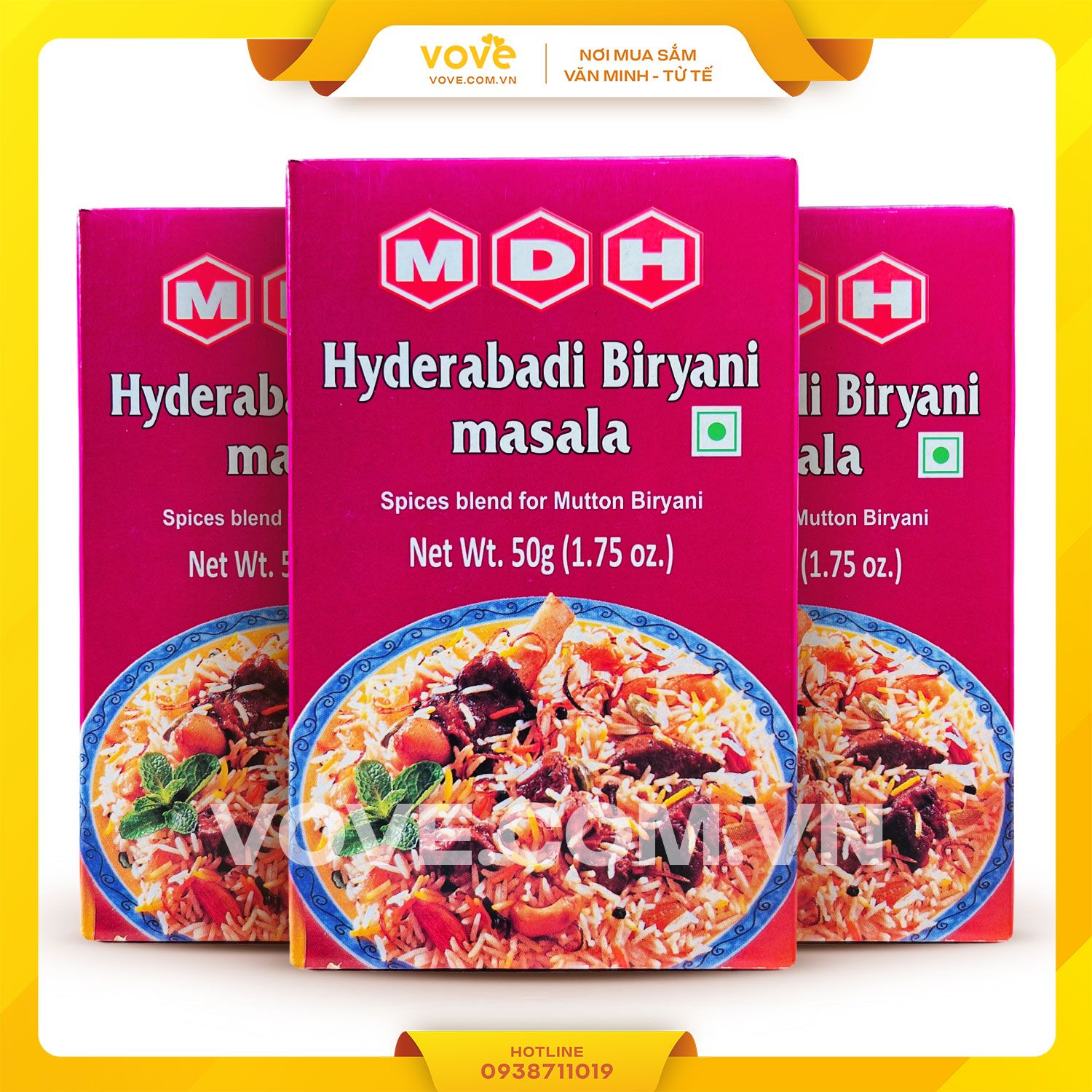 bot gia vi com ni an do mdh hyderabadi biryani masala 50gr