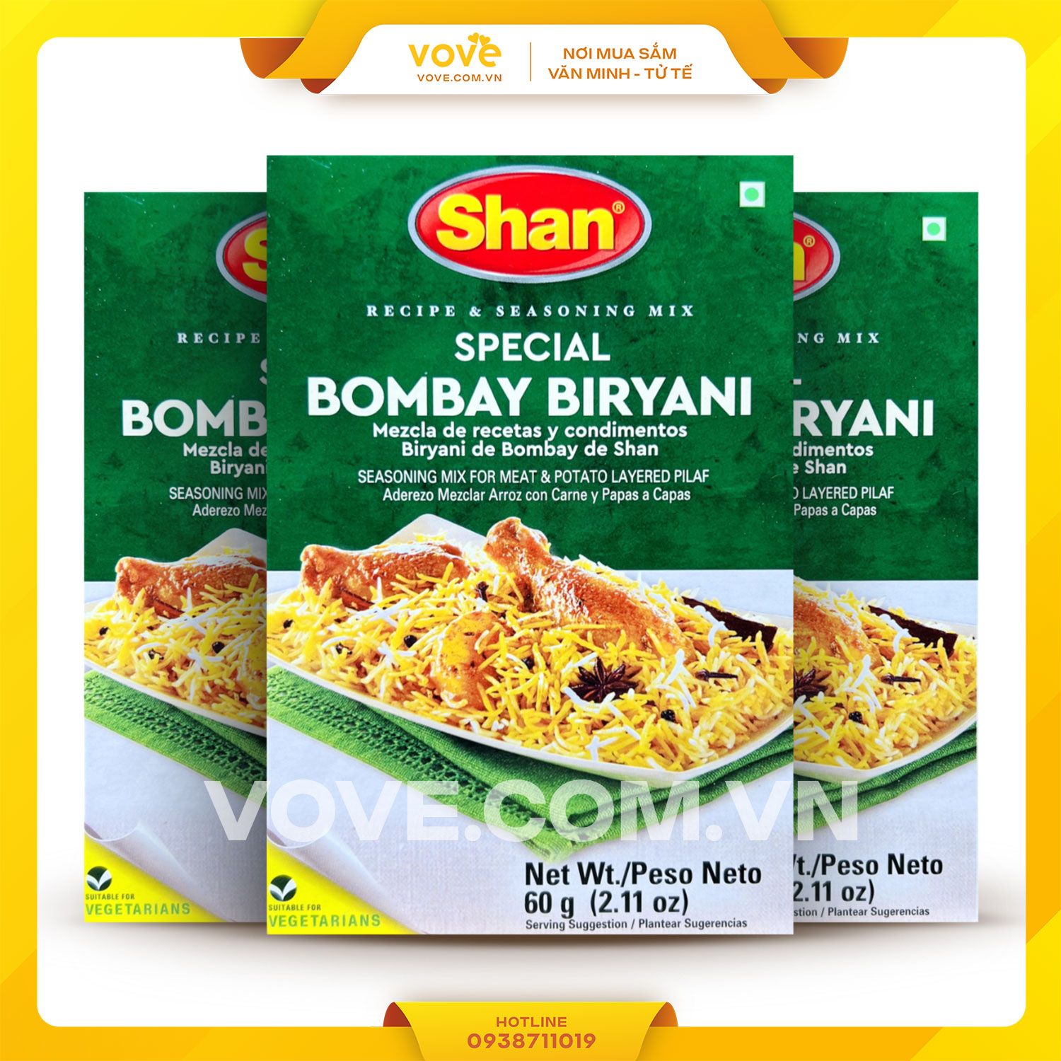 bot gia vi com ga an do shan bombay biryani 60gr