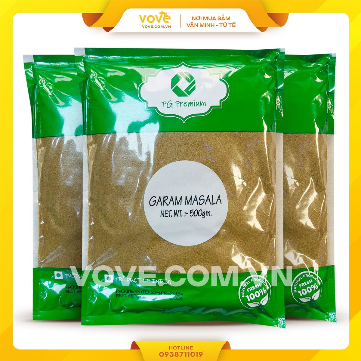 bot gia vi dac trung bac an do pg garam masala 500gr
