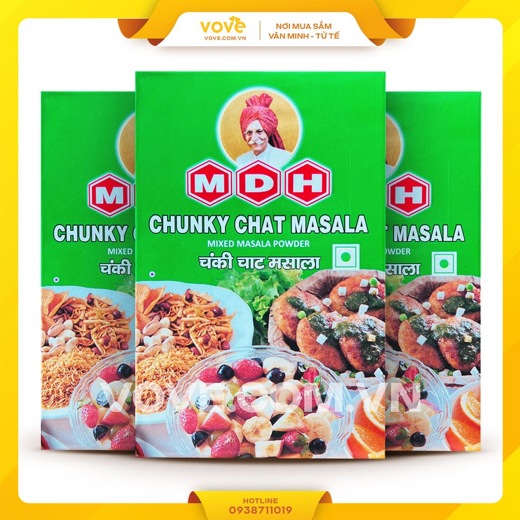 Bột gia vị Gỏi/ bánh mặn Ấn Độ MDH Chunky Chat (for Salads & Savouries) 100gr