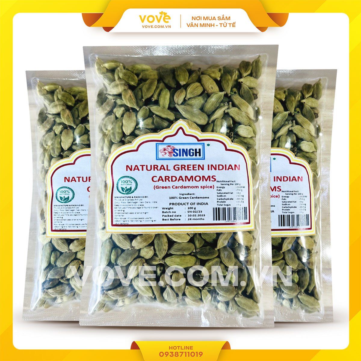 thao qua xanh hat bach dau khau an do green cardamom 500gr