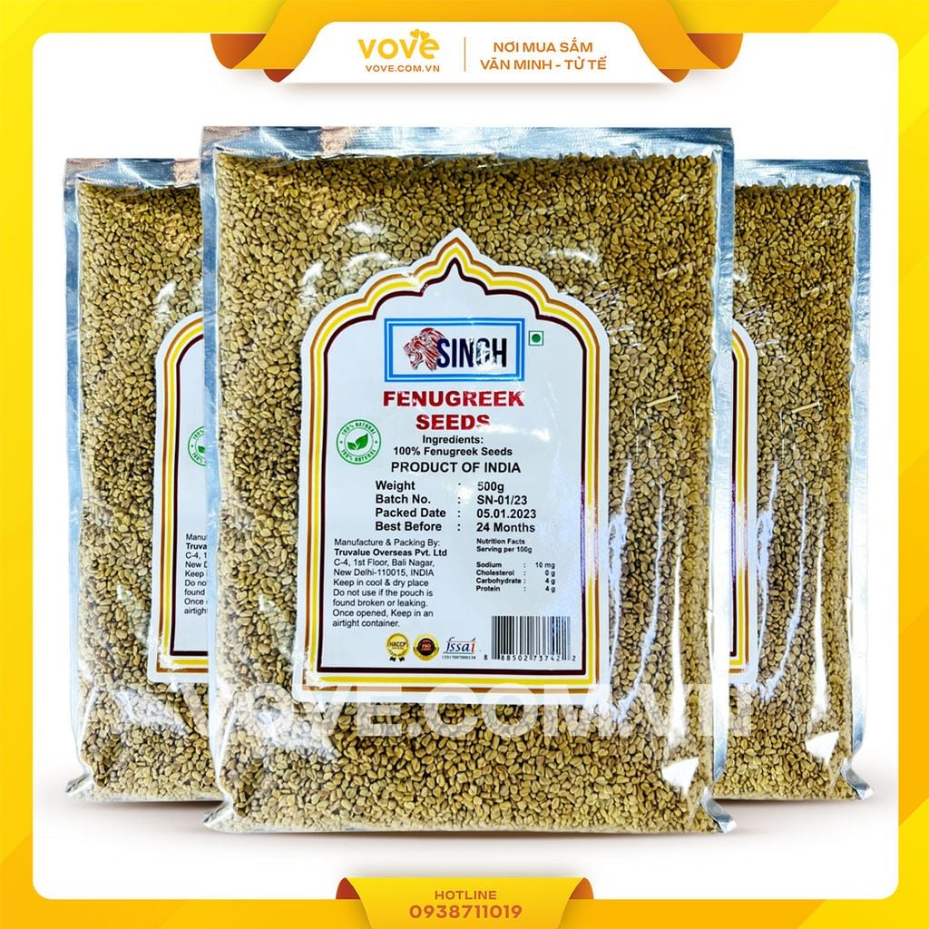 Hạt Methi Ấn Độ Fenugreek seed/ Methi 100gr