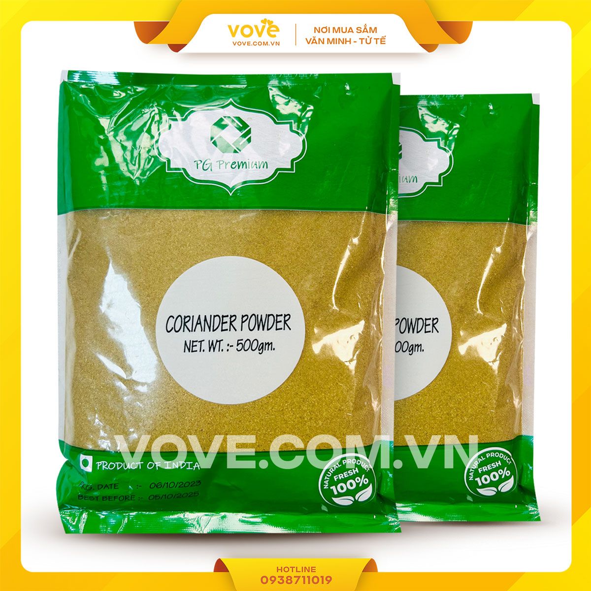 bot ngo an do pg coriander powder 500gr