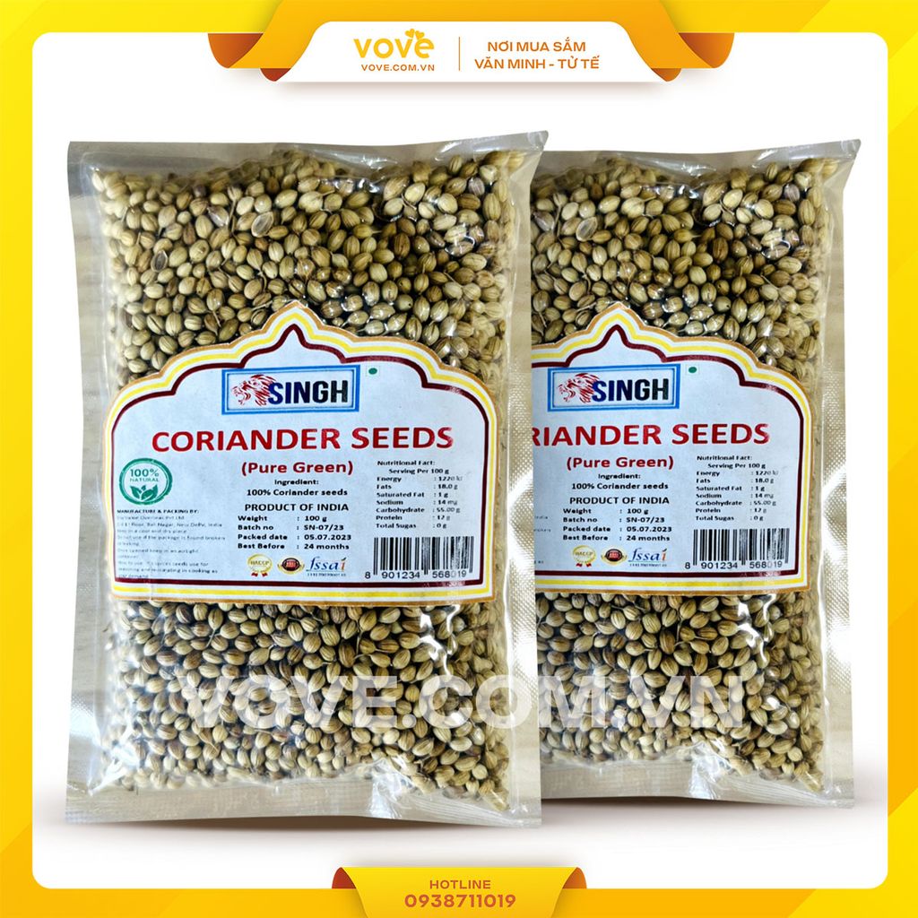Hạt ngò Ấn Độ Whole Coriander Seeds