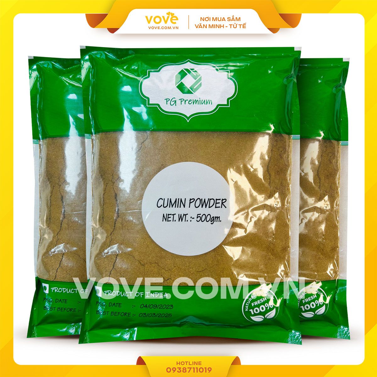 bot thi la an do singh pg cumin powder 500gr