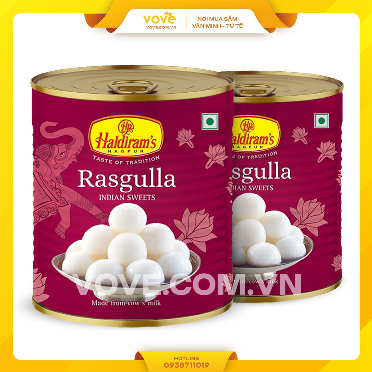 mon ngot trang mieng an do haldirams rasgulla 1 kg