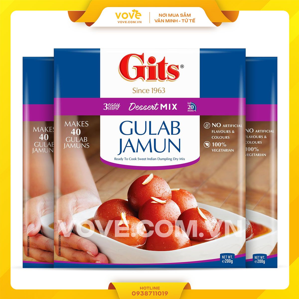 bot lam banh gits gulab jamun 200gr