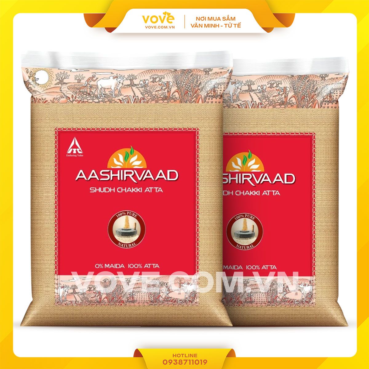 bot mi nguyen cam an do aashirvaad whole wheat flour atta 5kg