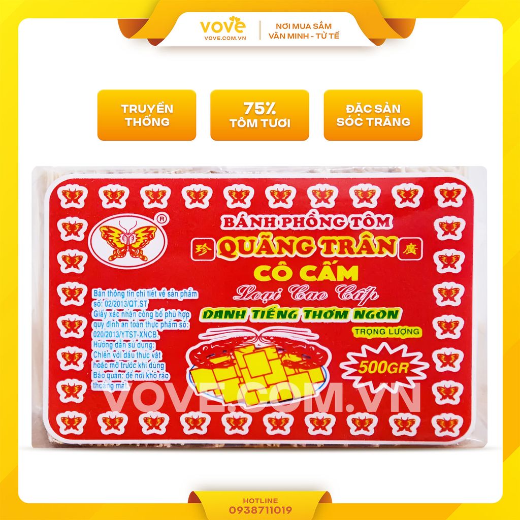 Ảnh bánh phồng tôm Quãng Trân giòn rụm, vàng ươm sau khi chiên