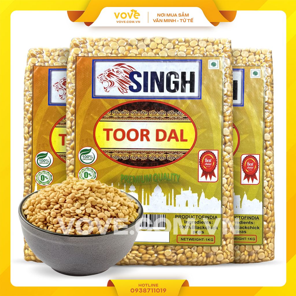 Đậu lăng vàng SINGH / Toor Dal 1 kg