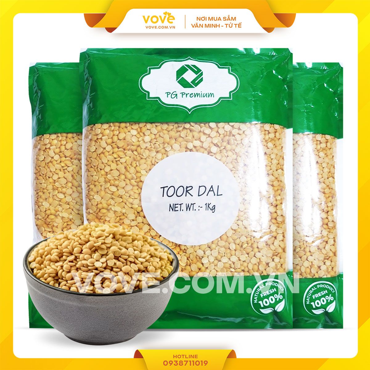 dau lang vang pg toor dal 1 kg