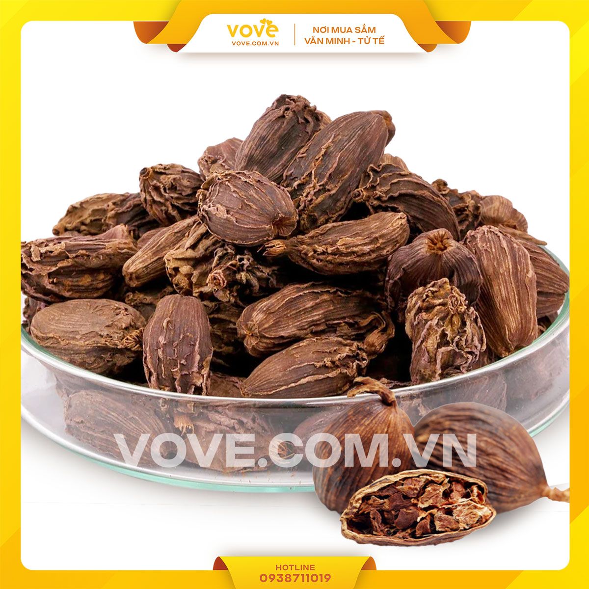 thao qua den dau khau den an do black cardamom elaichi 100gr