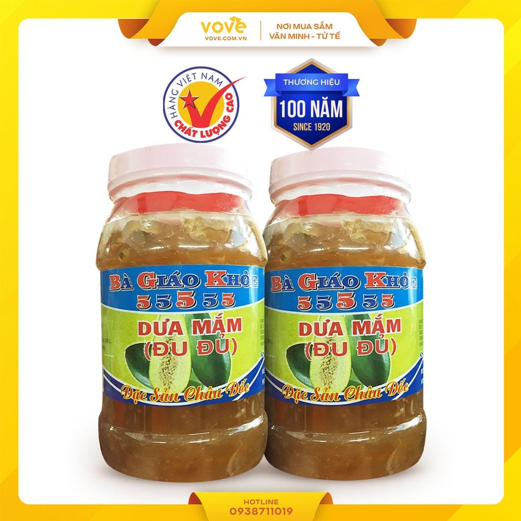 Dưa mắm đu đủ hiệu Bà Giáo Khỏe Châu Đốc 500gr