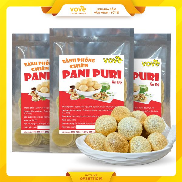 Bánh phồng chiên Ấn Độ Pani Puri /Golgappa/ Phuchka 100g 