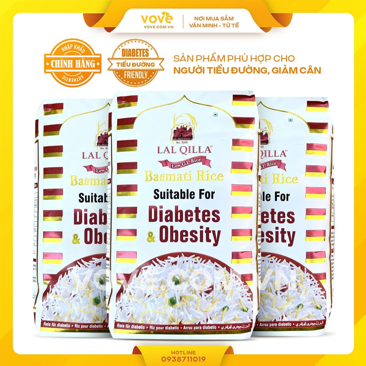 gao tieu duong an do lal qilla low gi basmati rice for diabetes obesity 1kg