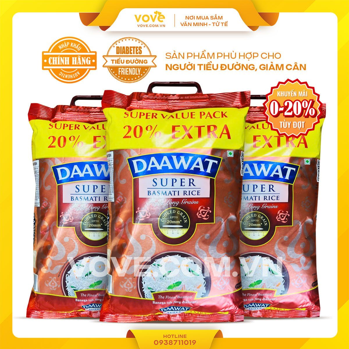 gao hat dai an do daawat super basmati rice phu hop nguoi tieu duong giam can 5kg
