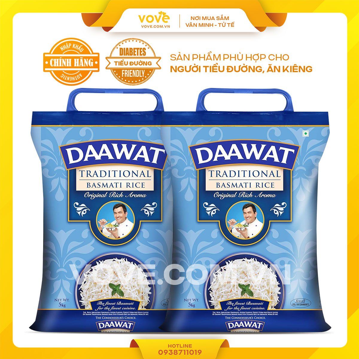 gao hat dai an do truyen thong daawat traditional basmati rice phu hop nguoi tieu duong an kieng 5kg