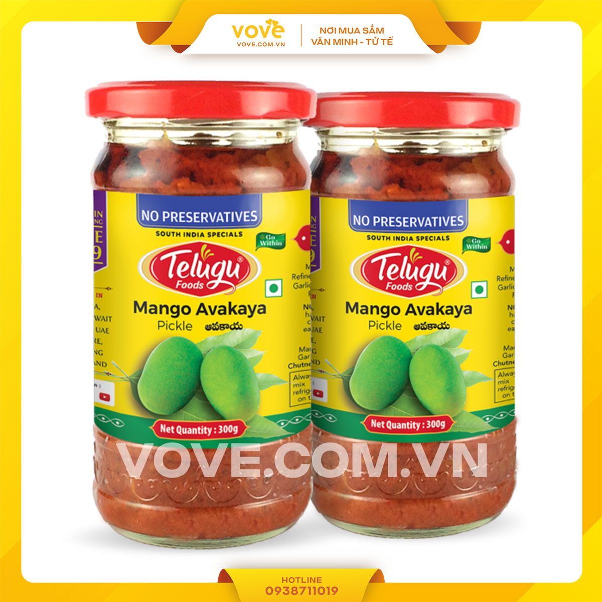 xoai ngam chua an do telugu mango avakaya pickle 300gr