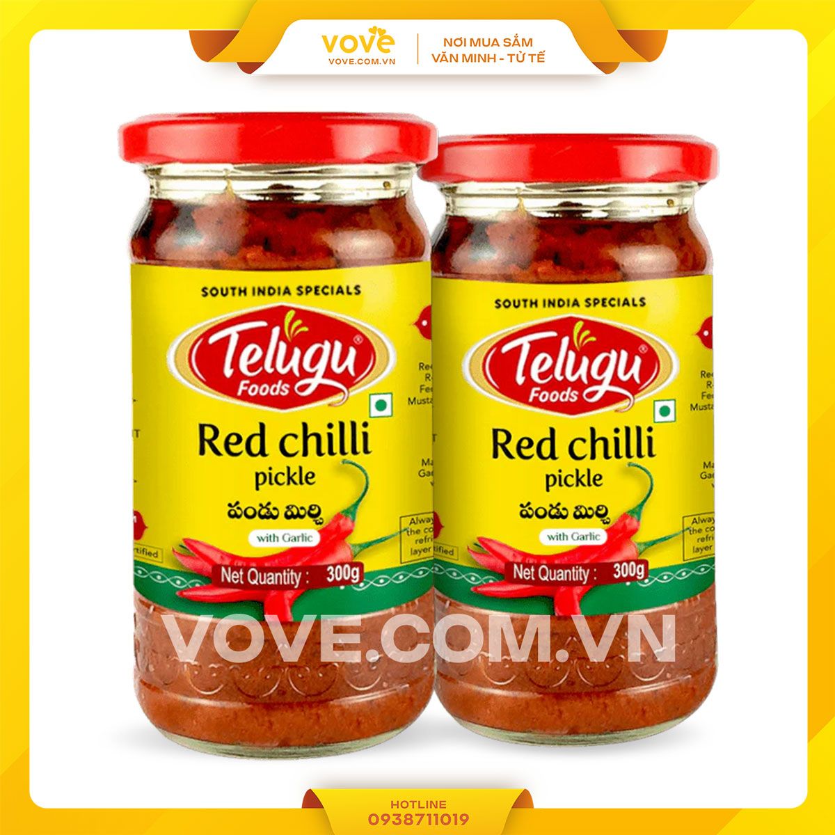 ot do ngam chua an do telugu red chilli pickle 300gr