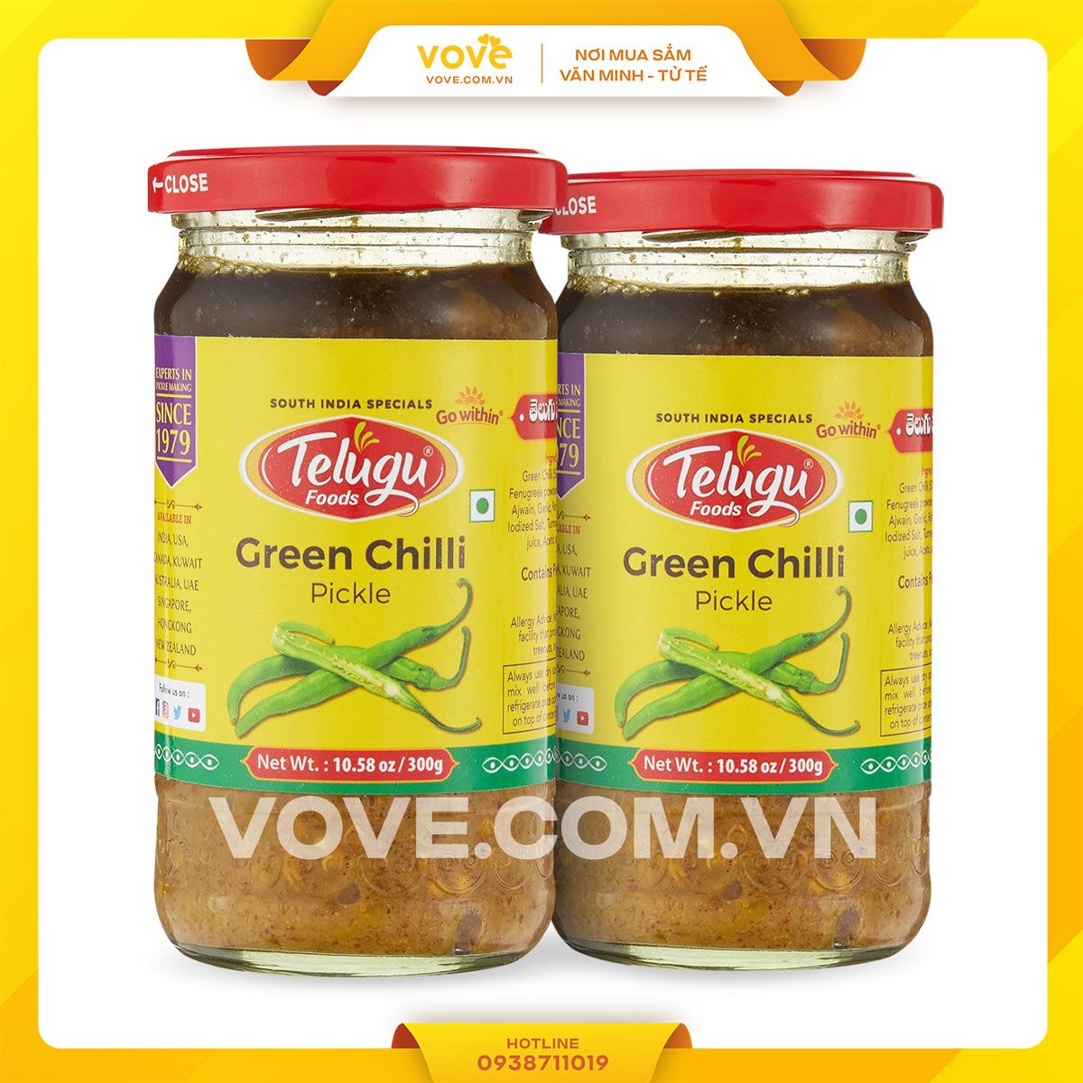 ot xanh ngam chua an do telugu green chilli pickle 300gr