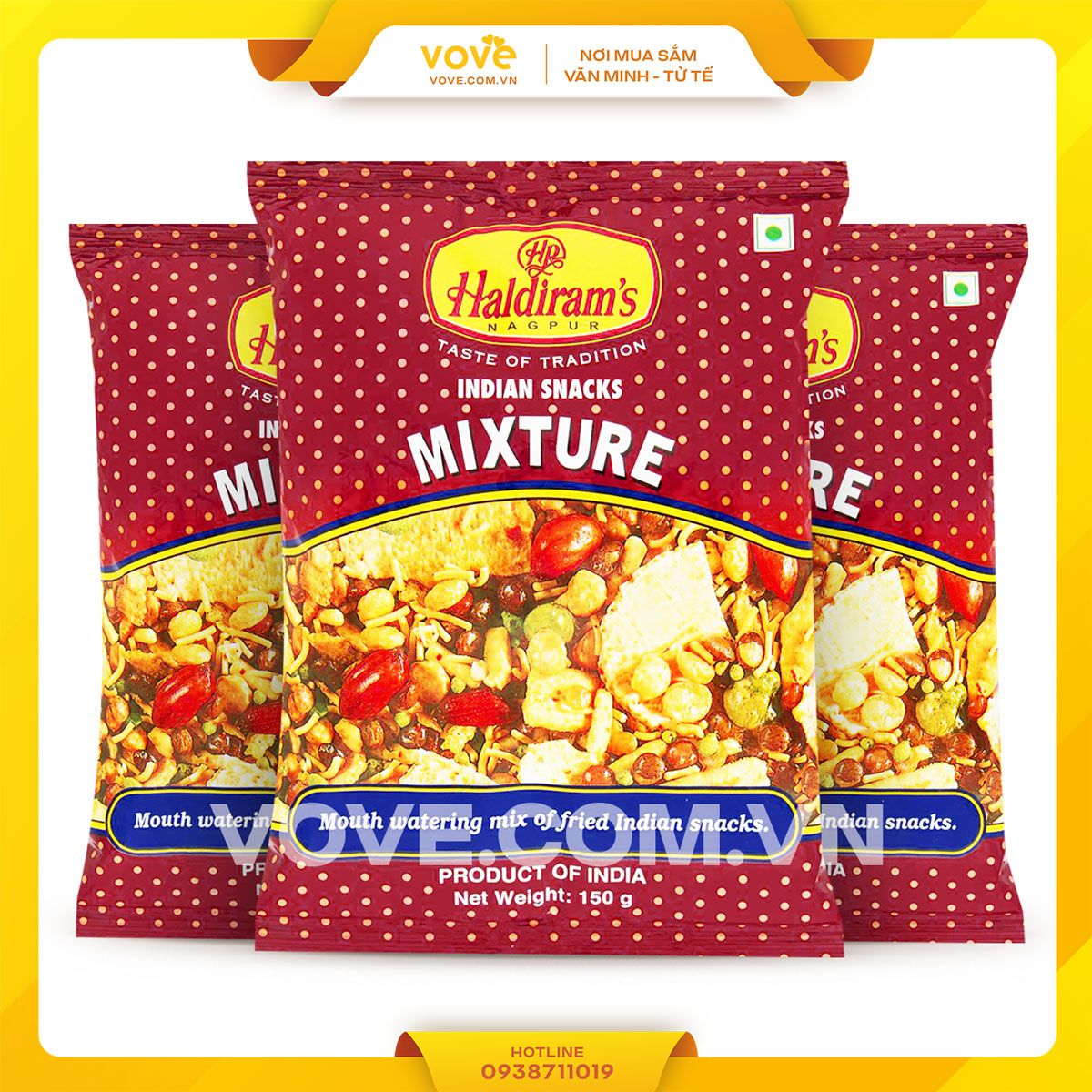 banh snack an lien an do haldirams mixture 150gr