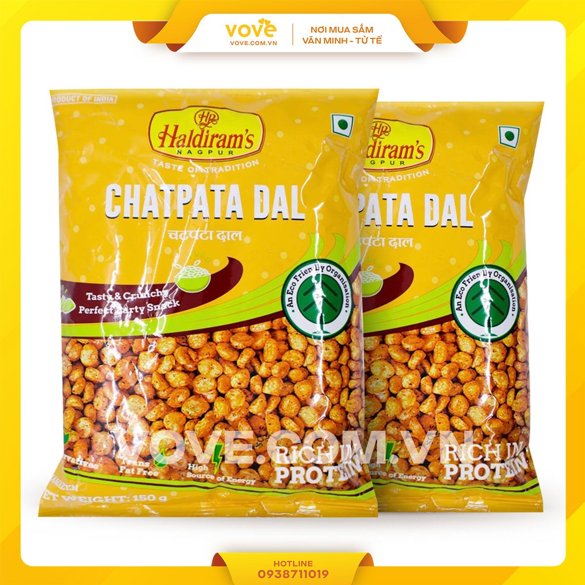 banh snack an lien an do haldirams chatpata dal 150gr
