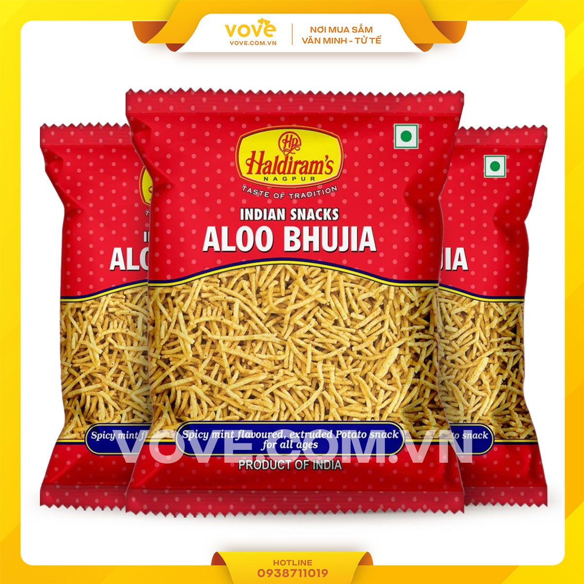 banh snack an lien an do haldirams aloo bhuja 150gr
