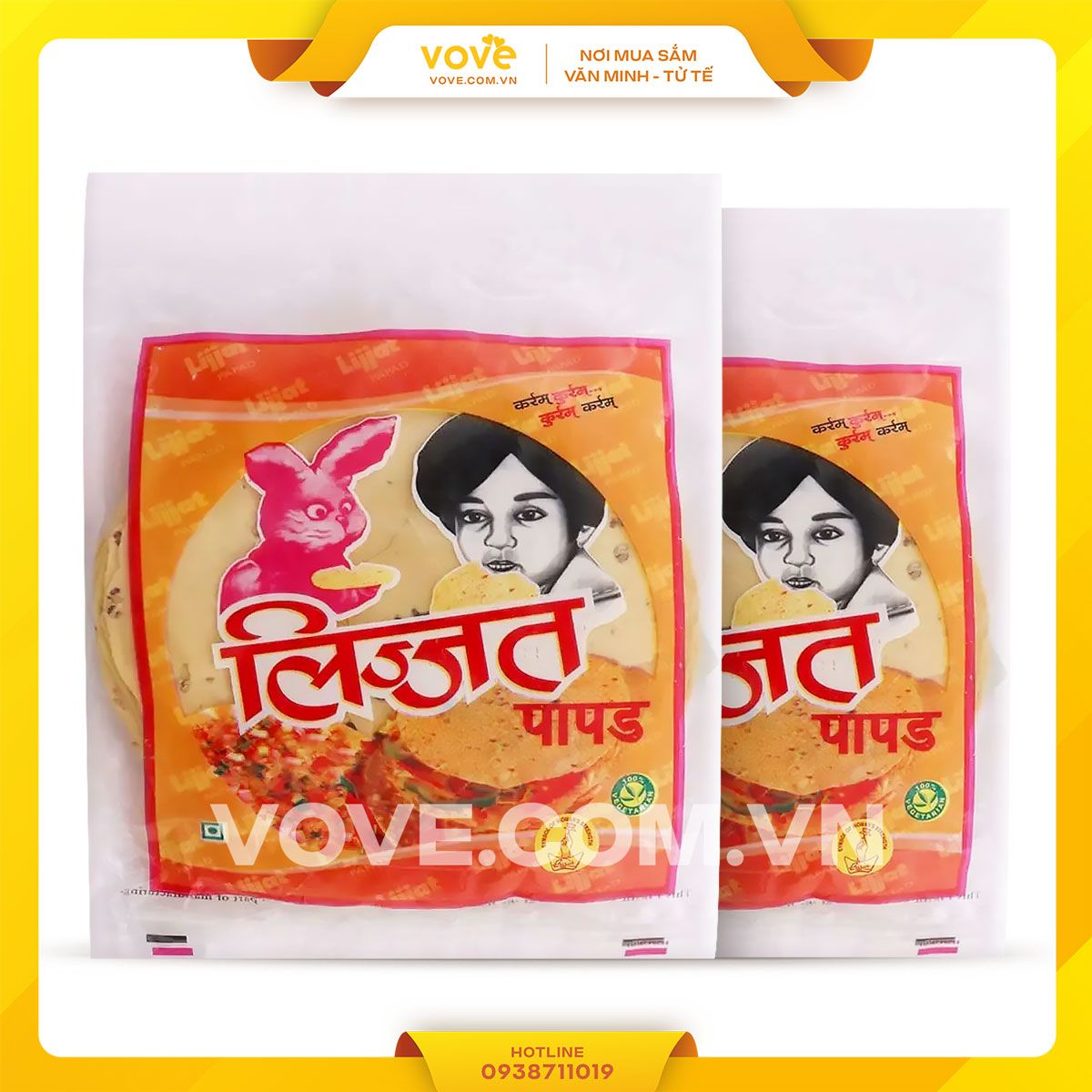 banh trang papad tu bot dau an do papad lijiat punjabi masala papad co gia vi 200gr