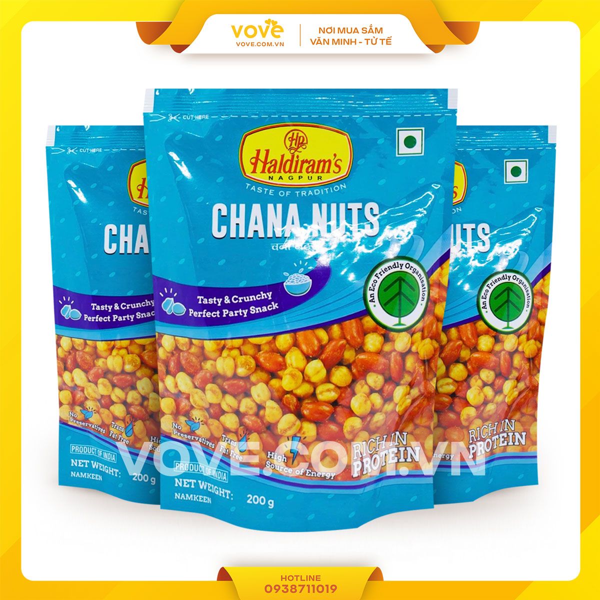 banh snack an lien an do haldirams chana nuts 200gr